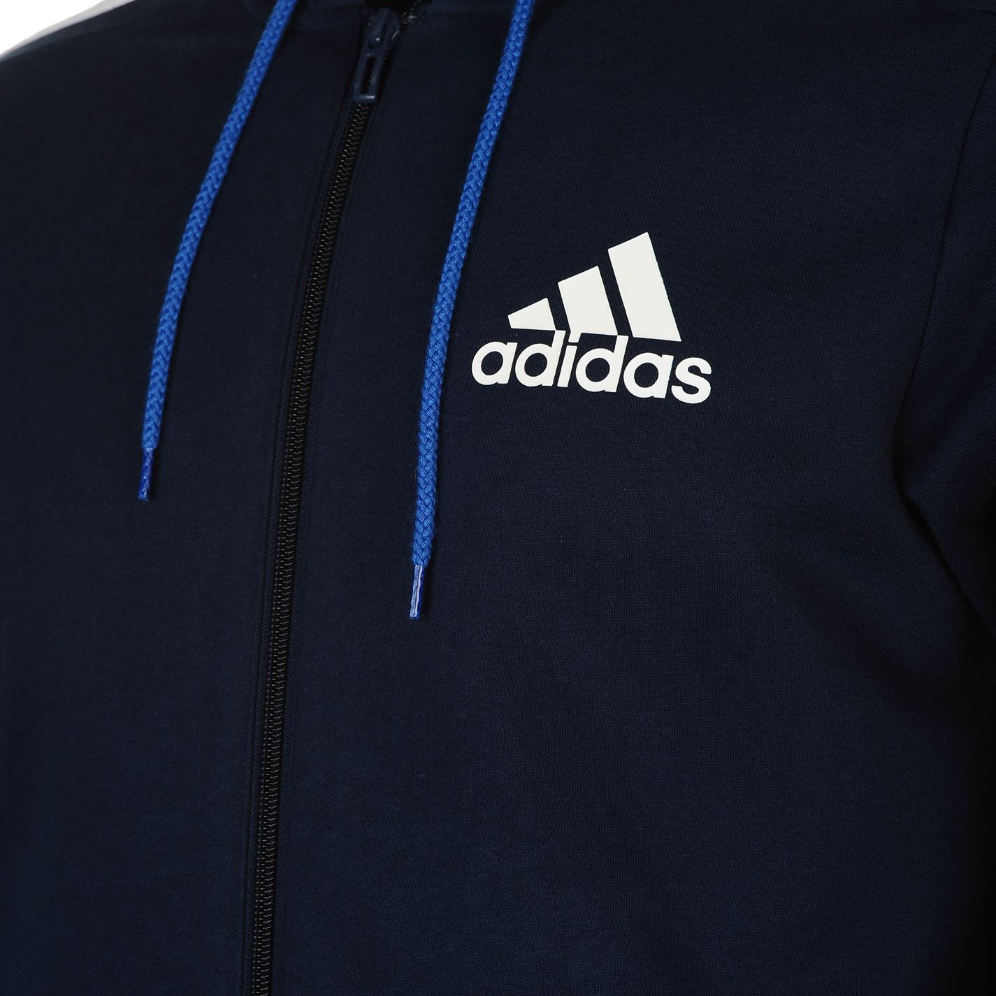 adidas 3 stripes zip through hoody mens